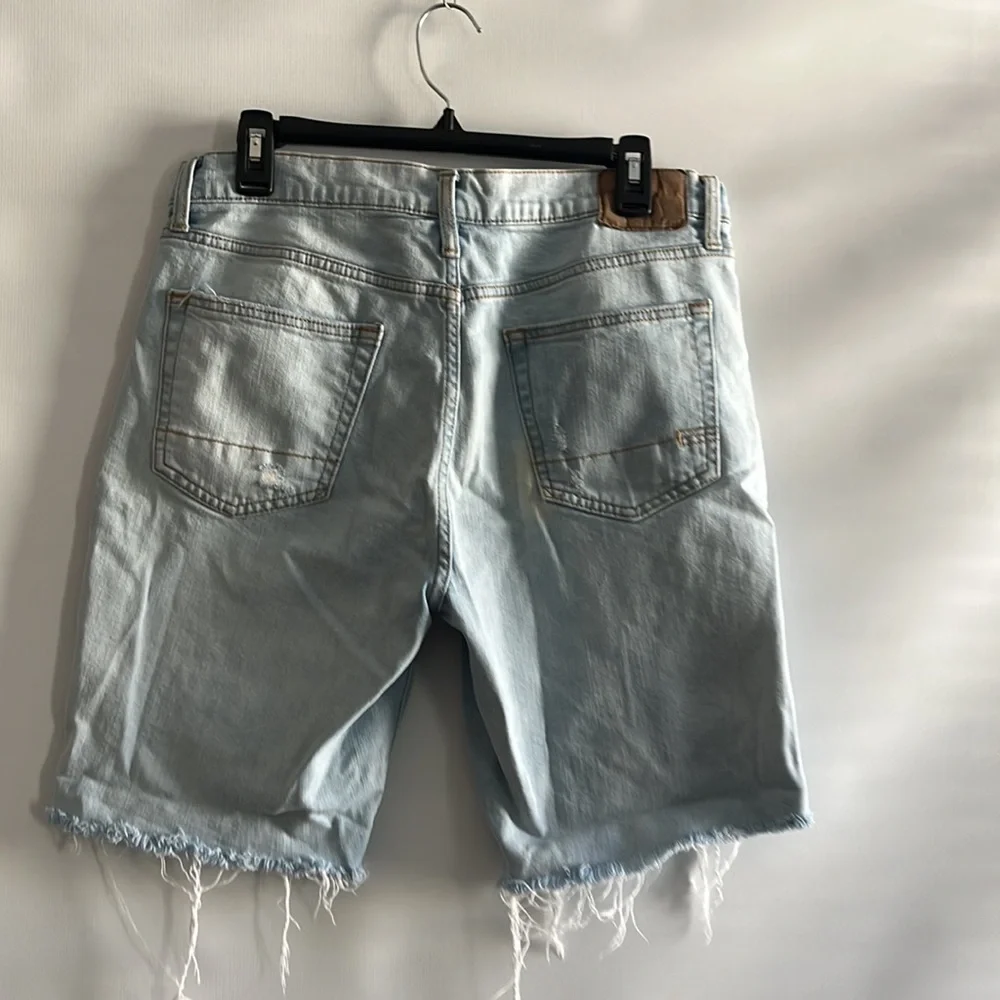 Aero slim cut-off denim blue shorts - Picture 4 of 7